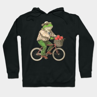 Funny Frog On A Bike Hoodie